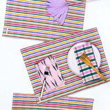 Valentina Rainbow Striped Handwoven Cotton Placemats, Set of 4 Placemats