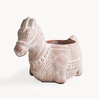 Handmade Terracotta Pot - Horse Planters