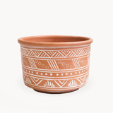 Hand Etched Terracotta Pot-Large Planters