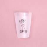 Golden Retriever Wedding Frosted Plastic Cup, set of 50 Paper and Plastic Cups