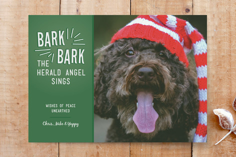 Bark the Herald Angel Sings Custom Stationery