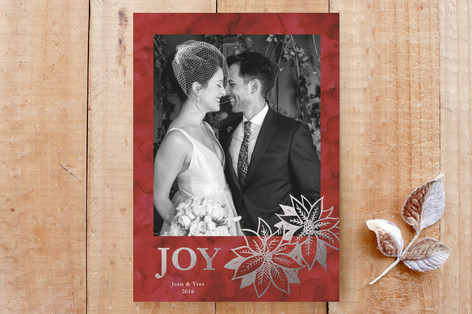 Poinsettias Joy Custom Stationery