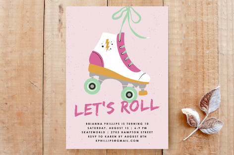 Let's Roll Invitation Custom Stationery