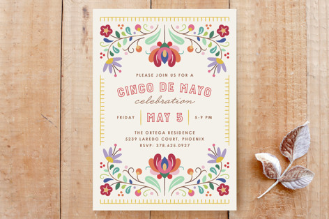 Fiesta Florals Invitation Custom Stationery