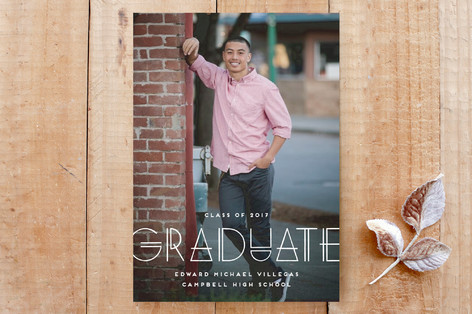 Geo Grad Graduation Announcement Custom Stationery