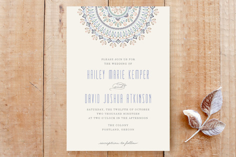 Jardin Mandala Invitation Custom Stationery