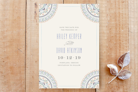 Jardin Mandala Save the Date Custom Stationery