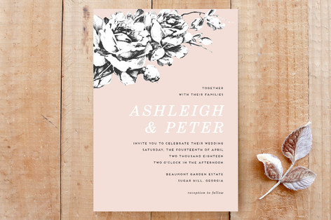 La Vie en Rose Invitation Custom Stationery