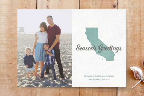 Season's Greetings from California Custom Stationery
