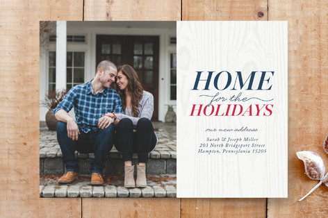 Home for the Holidays New Address Custom Stationery