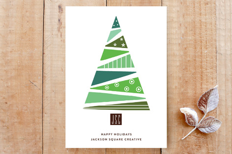 Stacked Triangles Christmas Tree Custom Stationery