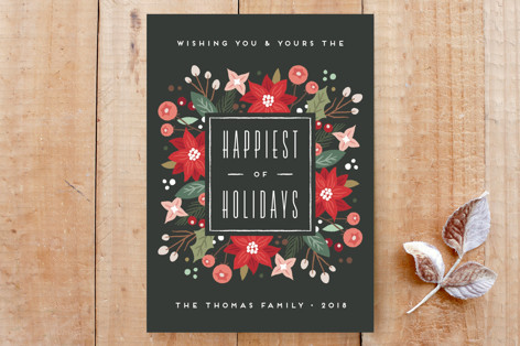 Winter Mix Wreath Non-Photo Custom Stationery