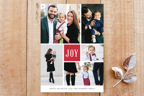 Joyful Montage Holiday Card Custom Stationery