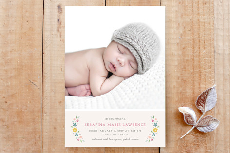 Serafina Birth Announcement  Custom Stationery