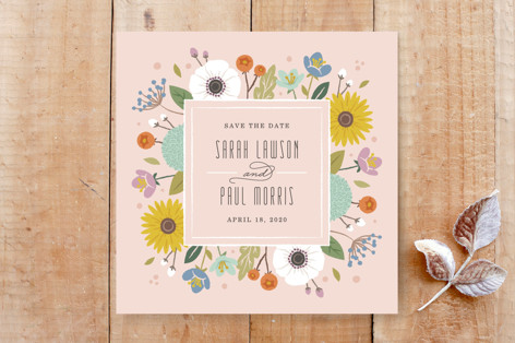 Trellis Save the Date Custom Stationery