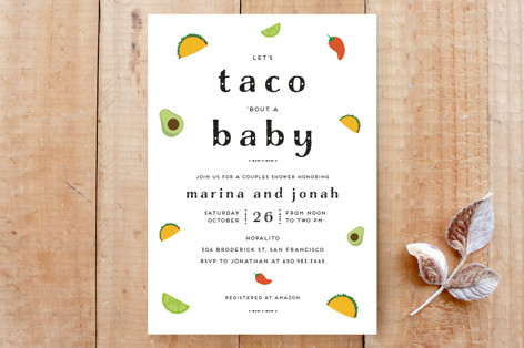 Taco Baby Custom Stationery