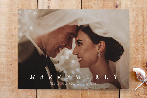 merry marry holiday Custom Stationery