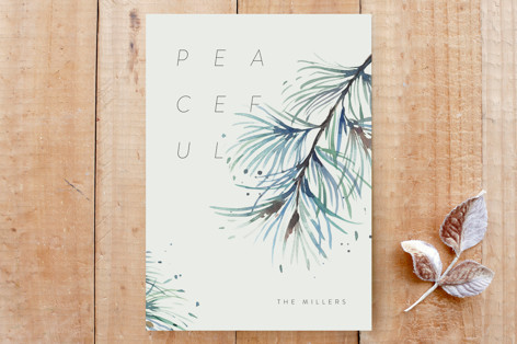 Winter Pine Needles Custom Stationery