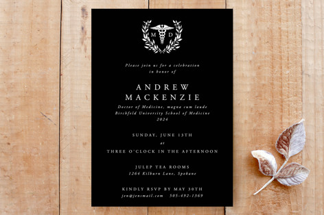 MD Doctor of Medicine Graduation Invitation Custom Stationery
