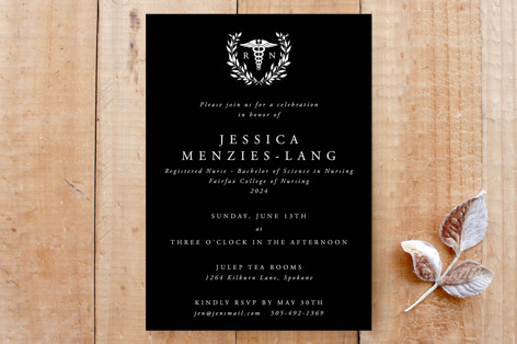RN Registered Nurse Graduation Invitation Custom Stationery