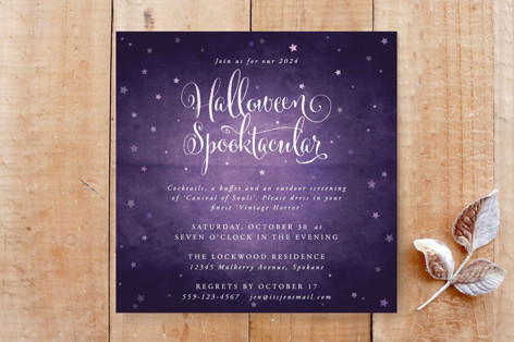 Vintage Halloween Spooktacular Square Party Invitation Custom Stationery