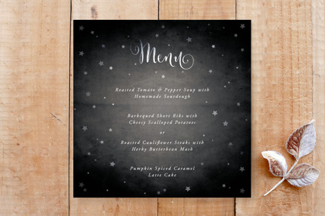 Elegant Vintage Stars Menu Custom Stationery