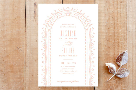 Ornate Arch Wedding Invitation Custom Stationery