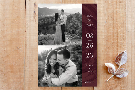 Marbled Band Save the Date Custom Stationery