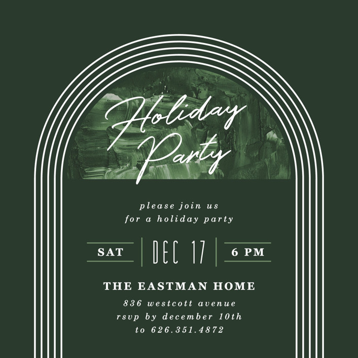 Painted Arch Holiday Party Invitation Custom Stationery by Amber Barkley Minted