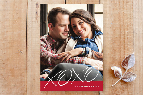 Inked XOXO Photo Card Custom Stationery