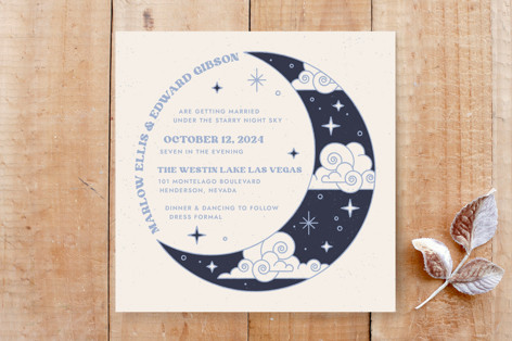Give You the Moon Wedding Invitation Custom Stationery