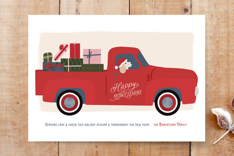 Happy Howlidays Truck Custom Stationery