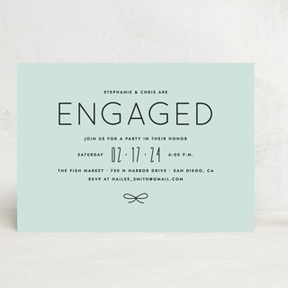 Knotted Engagement Party Invitation (Borderless) Custom Stationery