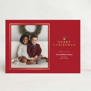 Holly Sprig Custom Stationery