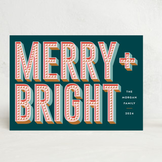 Merry Marquee Holiday Card Custom Stationery