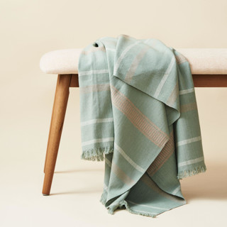 Sage Organic Cotton Bedspread King size Quilts and Bedspreads