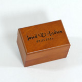 Personalized Engraved Wood Ring Box - Double Slot Ring boxes