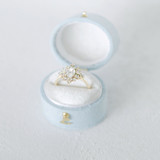 Vintage Oval Ring Box — French Blue Ring boxes