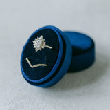 Navy Ring Box (Double Slot) Ring boxes