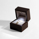 Wood Ring Box with LED Light Ring boxes