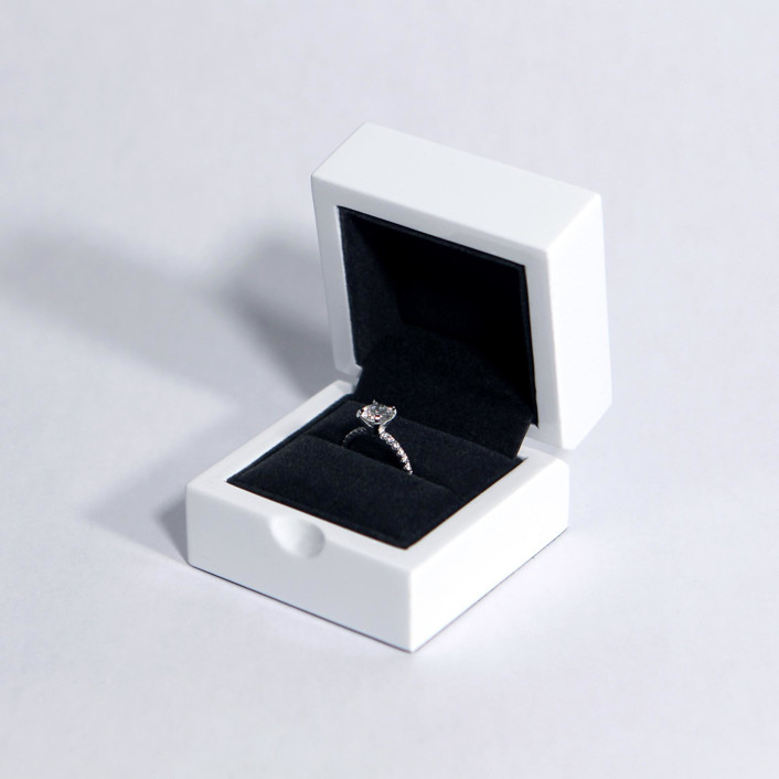 Gloss White Ring Box Ring boxes by Soulmatebox Minted