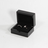 Gloss Black Ring Box - Double Slot Ring boxes