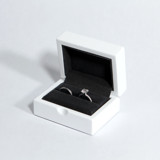 Gloss White Ring Box - Double Slot Ring boxes