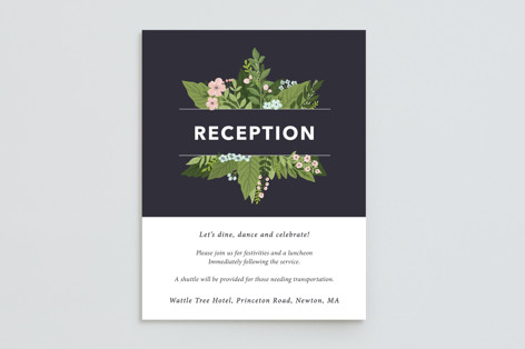 Botanical Mitzvah Mitzvah Reception Cards