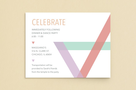 Washi Tape Mitzvah Mitzvah Reception Cards
