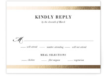 Classic monogram Foil-Pressed Mitzvah RSVP Cards