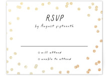 Simple Confetti Foil-Pressed Mitzvah RSVP Cards
