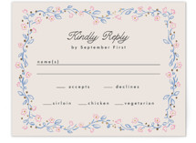 Disco flower Foil-Pressed Mitzvah RSVP Cards