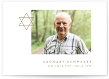 Modern Star of David Memorial Cards