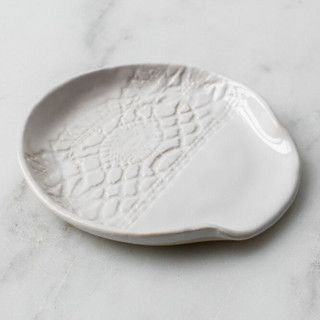 Lace Spoon Rest - White Serving Accessories